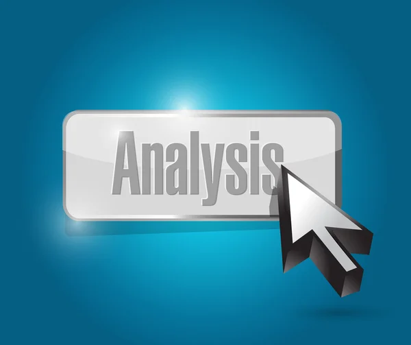Analysis button illustration design — Stock Photo, Image
