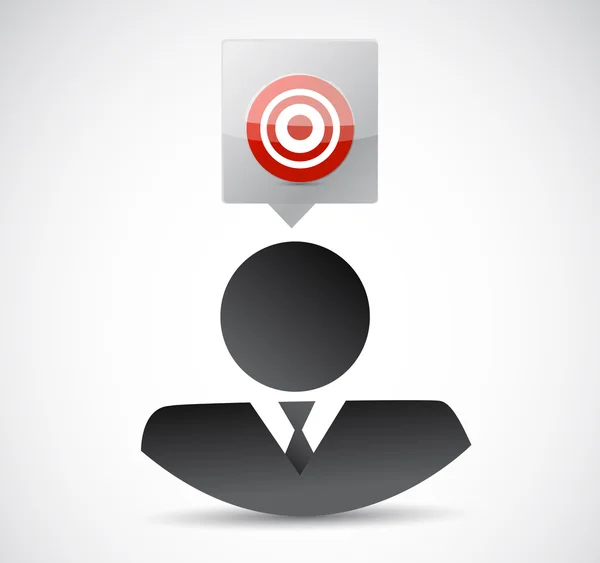 Business avatar target illustration design — Stock Photo, Image