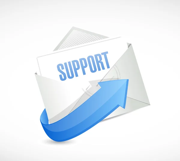 Support envelope email illustration design — Stockfoto