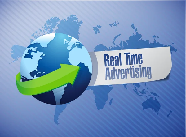 Realtid reklam världen tecken illustration — Stockfoto