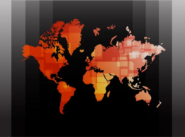 Projekt ilustracja mapy świata czerwony — Zdjęcie stockowe