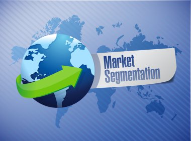Pazar segmentasyonu işareti illüstrasyon