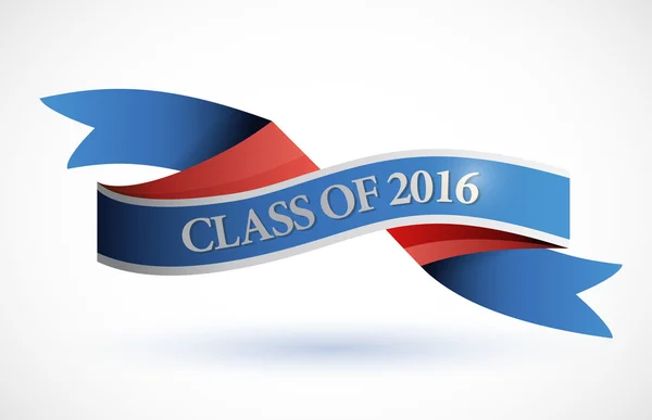 Blauwe klasse van 2016 lint banner afbeelding — Stockfoto