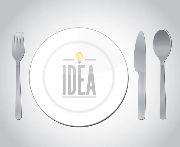 Eating great ideas illustration design — Stock Photo, Image