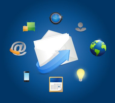 e-posta kutsal kişilerin resmi çizim tasarım pazarlama