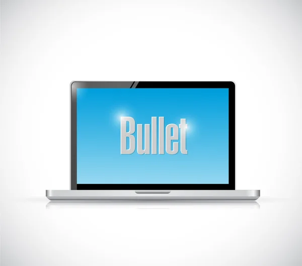 Design de ilustração de mensagem de bala laptop — Fotografia de Stock