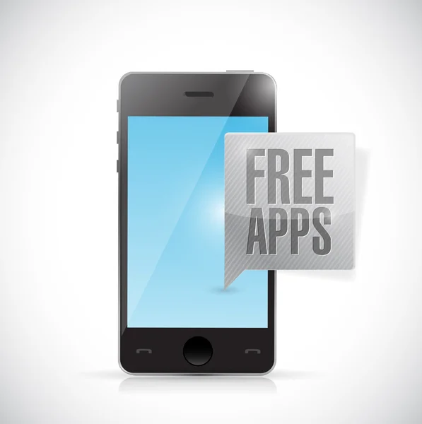 Phone free apps message illustration design — Stock Photo, Image