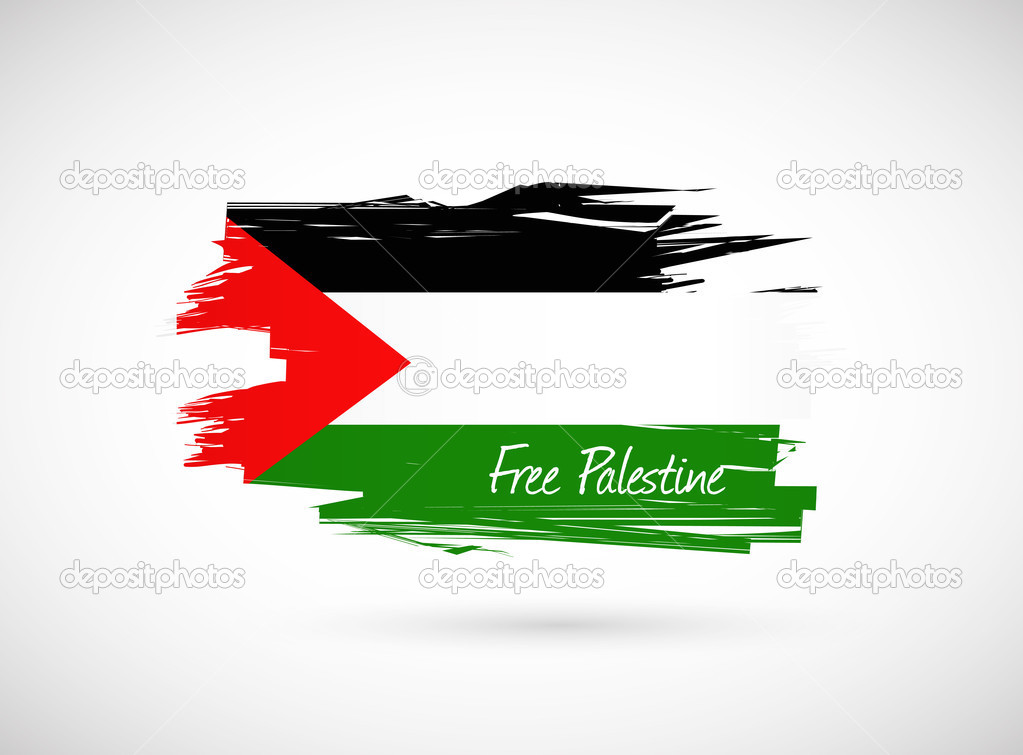 free palestine paint flag illustration design