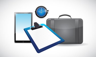 iş ofis araçları illüstrasyon tasarımı