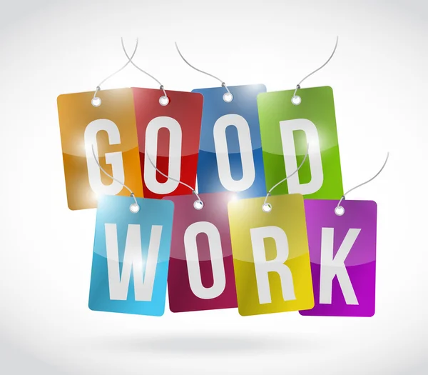 Good work tags illustration design — Stock Photo, Image