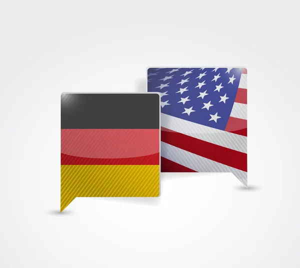 Germany and usa communication — стоковое фото