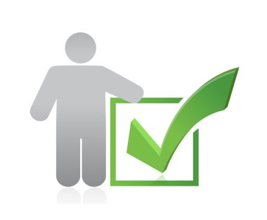 avatar approvare spunta visualizzazione illustrazione