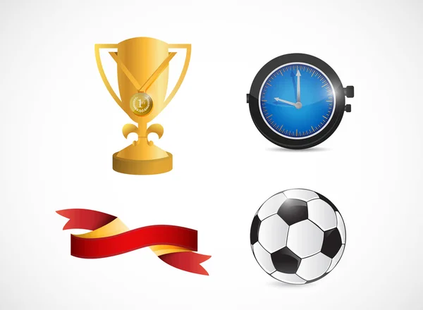 Soccer sport icons illustration design — Stock Photo, Image