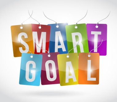SMART gol Etiketler illüstrasyon tasarımı