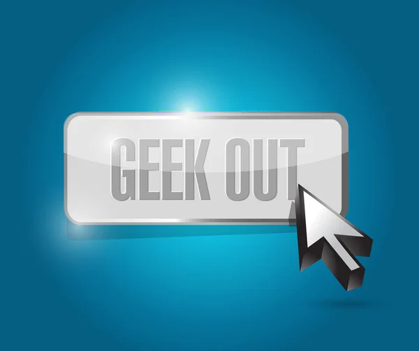 Geek out button illustration design — Stock Photo, Image