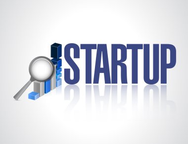 başlangıç Büyüt iş grafik illüstrasyon