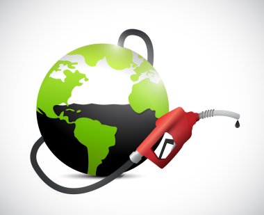 petrol dünya benzin pompası illüstrasyon tasarımı