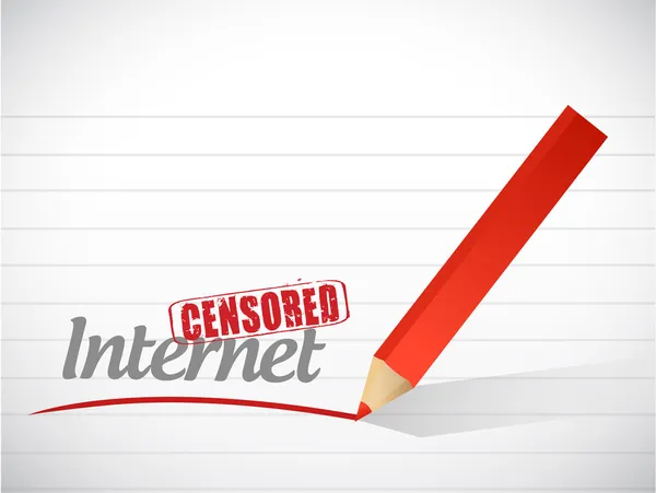 Internet censurado signo mensaje ilustración — Foto de Stock