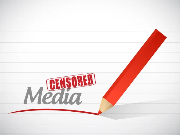 Censored media message illustration design — Stock Photo, Image