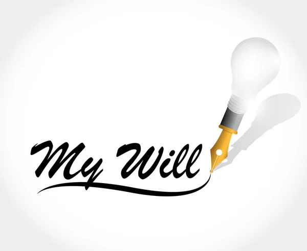 My will message illustration design — Stock Photo, Image