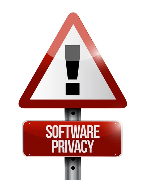 Software privacidad signo ilustración diseño — Foto de Stock