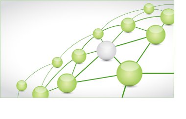 green and network connection illustration design clipart
