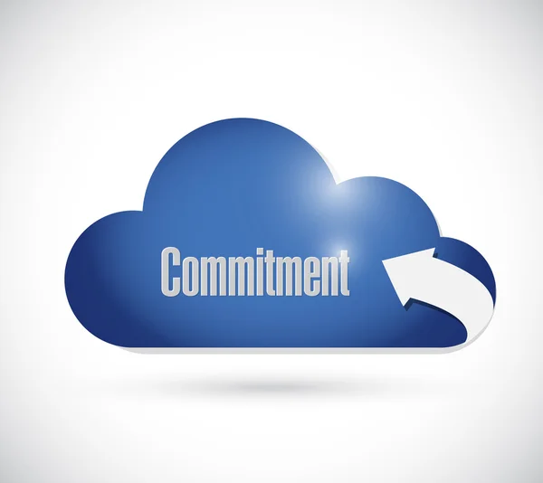 Commitment cloud message illustration design — Stock Photo, Image