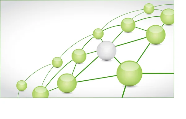 Green and network connection illustration design — Stock Photo, Image