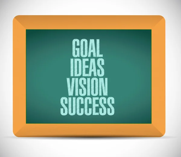 Ziel, Ideen, Vision, Erfolg Tafel — Stockfoto