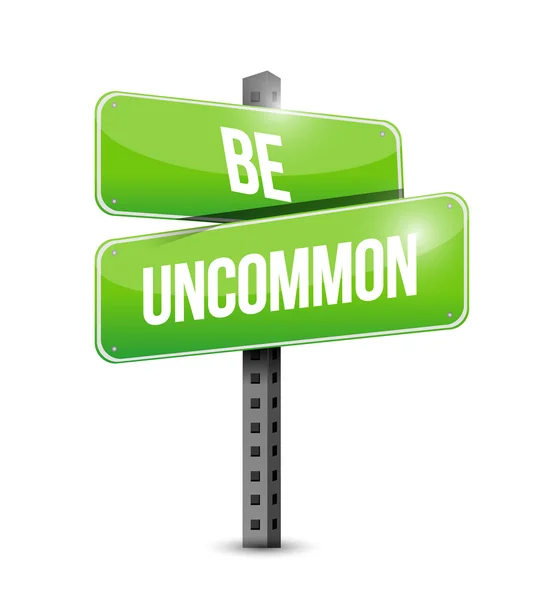 Be uncommon sign illustration design — Stock Photo, Image