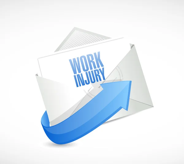 Work injury email illustration design — Stock Photo, Image