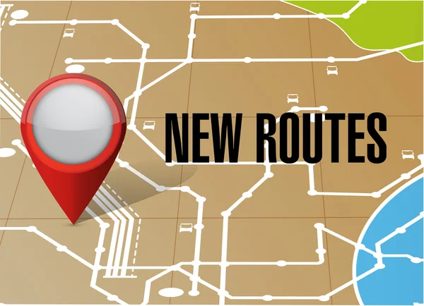 Gps karte neue route illustration design — Stockfoto