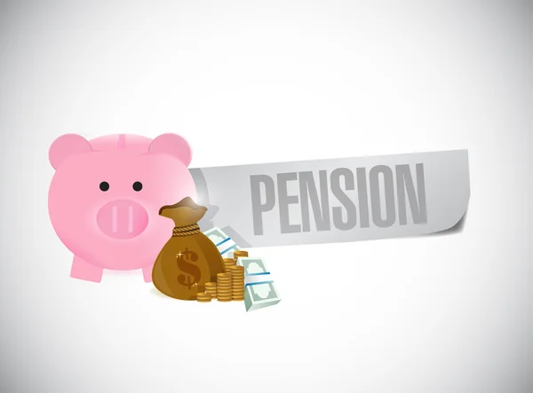 Pensão piggy banco ilustração design — Fotografia de Stock
