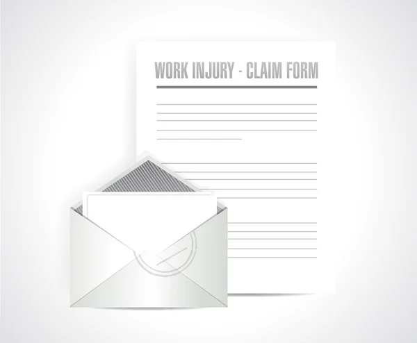 Work injury claim form documents paper — Stock Photo, Image