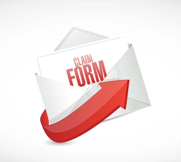 Claim form envelope illustration design — Stock Photo, Image