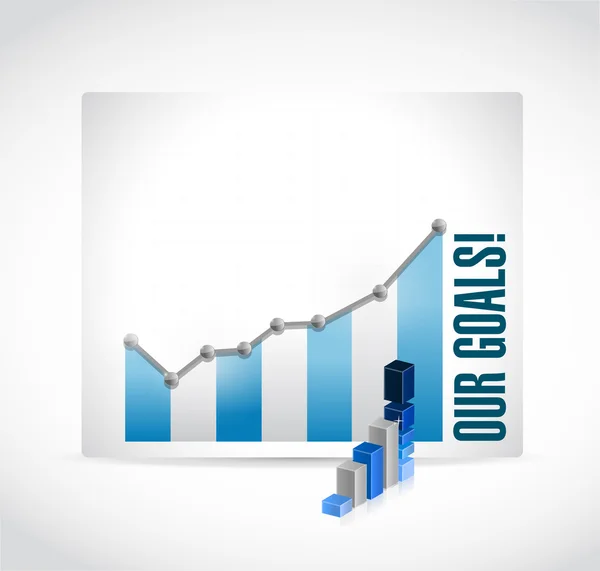 Business our goals graphs illustration design — Stock Photo, Image