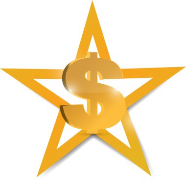 Altın dolar sembol illüstrasyon tasarımı