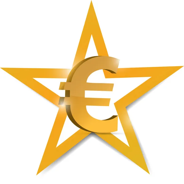 Gold euro Symbol illustration design — Stock Photo, Image