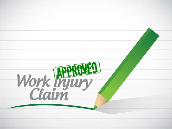 Work injury claim approved illustration design — Stock Photo, Image