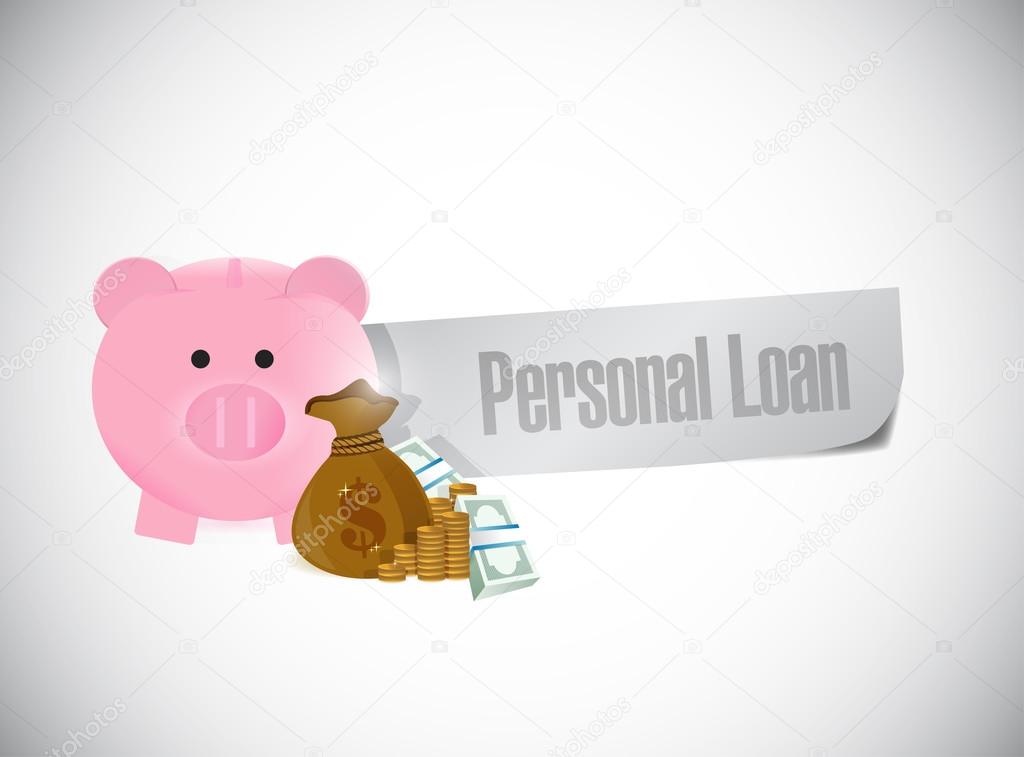 personal loan paper sign illustration design