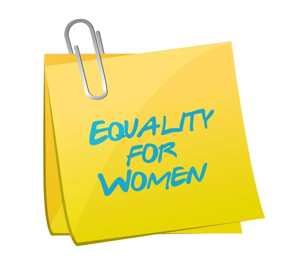 Igualdade para mulheres desenho ilustração memo — Fotografia de Stock