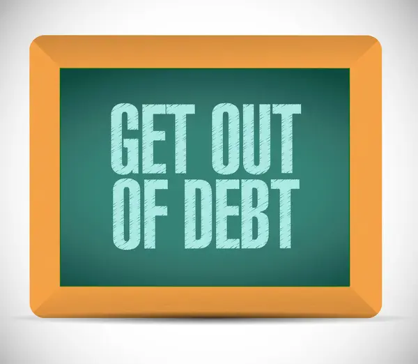 Get out of debt message illustration design — Stock Photo, Image