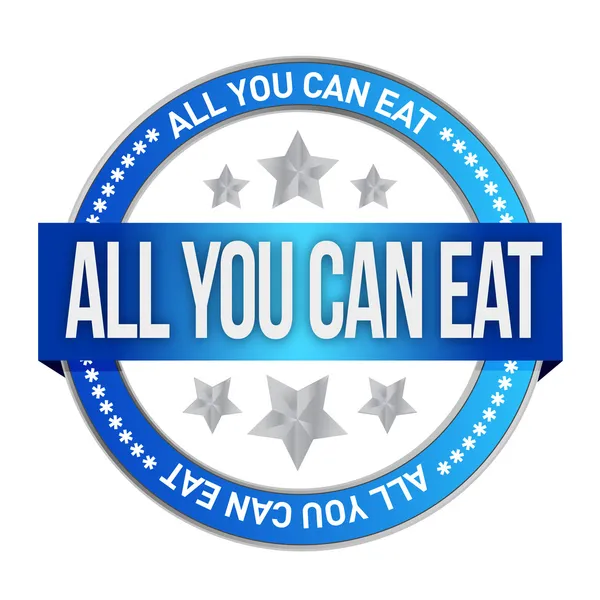 All you can eat sign illustration design — Stock Photo, Image
