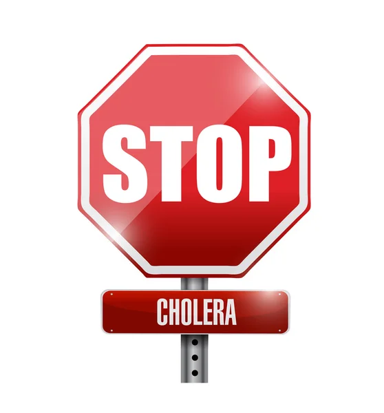 Stopp Cholera Zeichen Illustration Design — Stockfoto