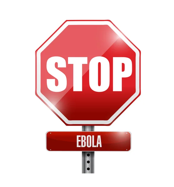 Stopp ebola Zeichen Illustration Design — Stockfoto