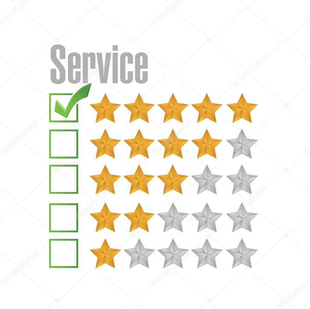 great service rating illustration design