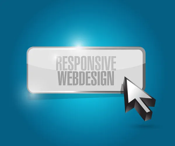 Responsieve web ontwerp knop illustratie — Stockfoto