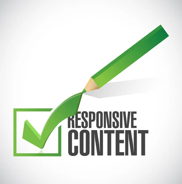 Responsive content check mark illustration design — Stock Photo, Image