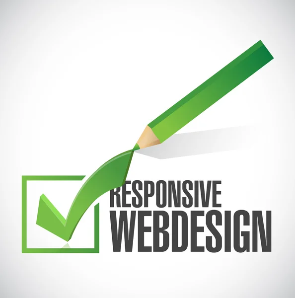 Responsieve web ontwerp vinkje illustratie — Stockfoto
