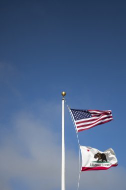 bize ve Kaliforniya Devlet bayrağı